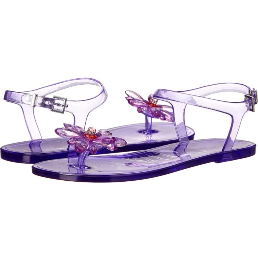 🧨1 LEFT🧨 NWOB BETSEY JOHNSON 🌸 Women's 6 Tabby Sandal PURPLE JELLY FLOWER